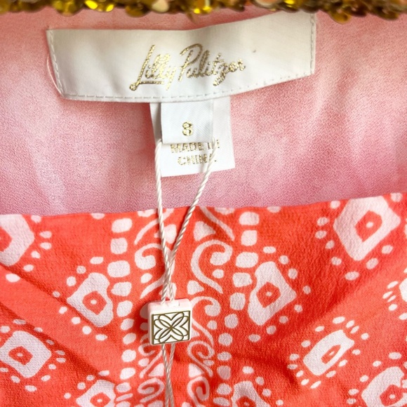 NWT Lilly Pulitzer Joannah 100% Silk Top Chain Shoulder Straps - Picture 5 of 10